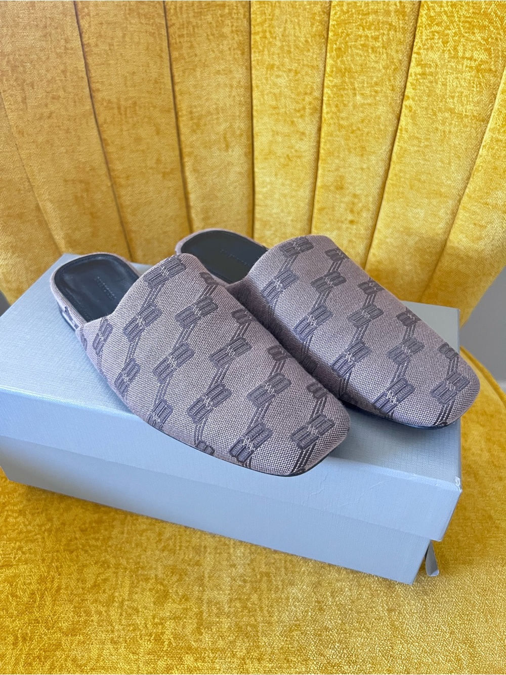 Balenciaga Monogram Cosy Mules